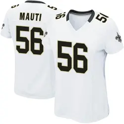 Nick Saldiveri Men's Nike White New Orleans Saints Alternate Custom Game Jersey Size: Medium: